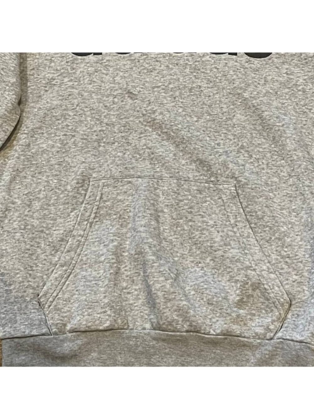 Adidas Hoodie Sweatshirt Classic Stripes Mens Size Small Gray and Black - Picture 7 of 8
